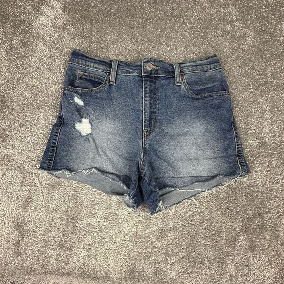 Levis Signature Heritage High Rise Shorts Womens 4 (29x3) Blue Denim Cut Off - Picture 1 of 8